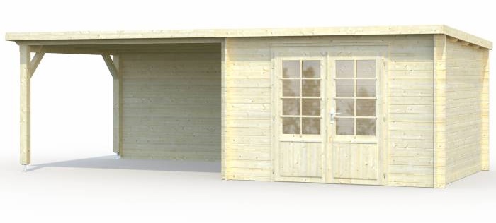 Domek letniskowy z drewna ROBERT F 7x3 (8,7+10,0 m2)