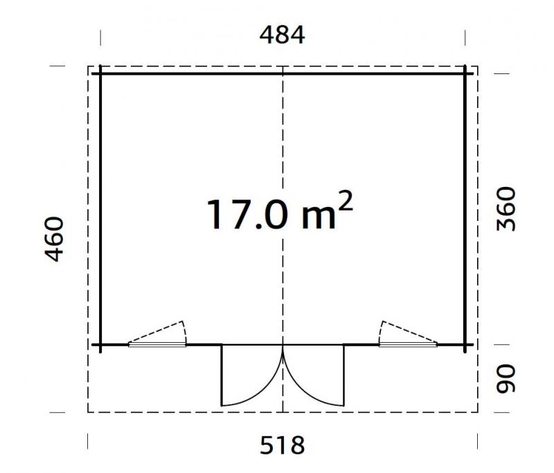 Domek na działkę letniskową TOMASZ C 5x4 (17,0 m2)