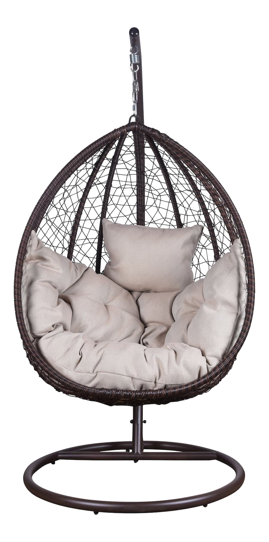 Huśtawka ogrodowa technorattan DONDOLO Brown Elite & Beige