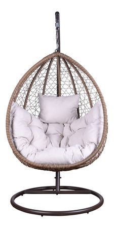 Nowoczesna huśtawka ogrodowa DONDOLO Melange Brown & Ivory