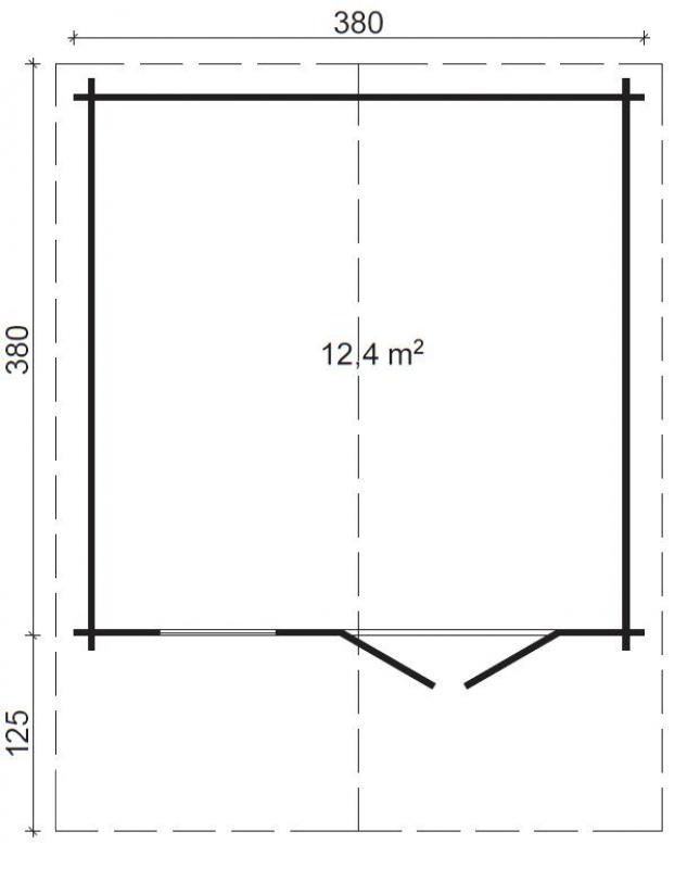 Klasyczny domek na działkę ogrodniczą KRZYŻÓWKA B 4x4 (12,4m2)