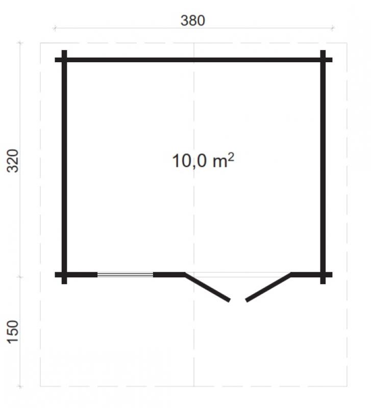 Mały domek na działkę z drewna ORLIK A 4x4 (10m2)