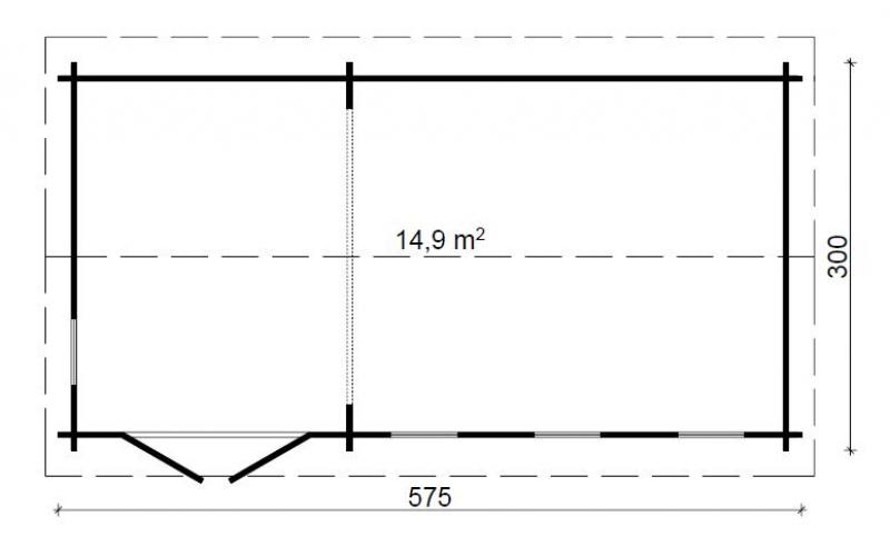 Nowoczesny domek letniskowy FLAMING 6x3 (14,9m2)
