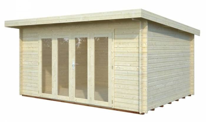 Drewniany domek nowoczesny na działkę FRANEK 5x3,5 (19,2 m2)