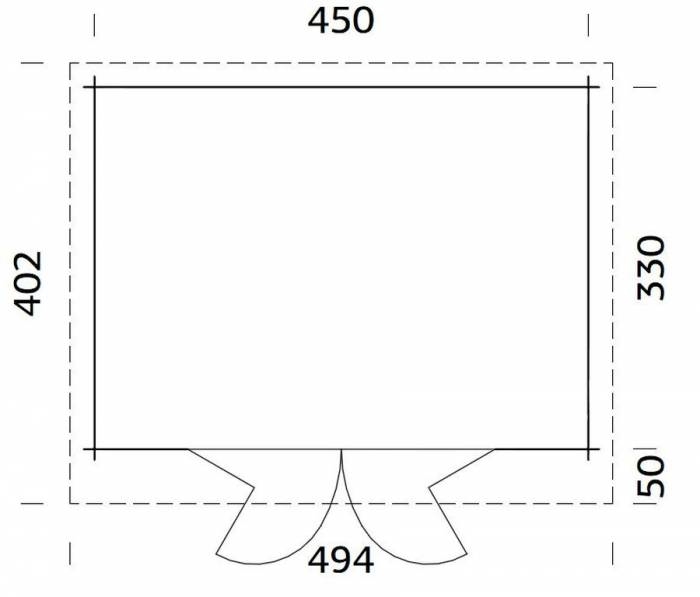 Drewniany domek nowoczesny na działkę FRANEK 5x3,5 (19,2 m2)