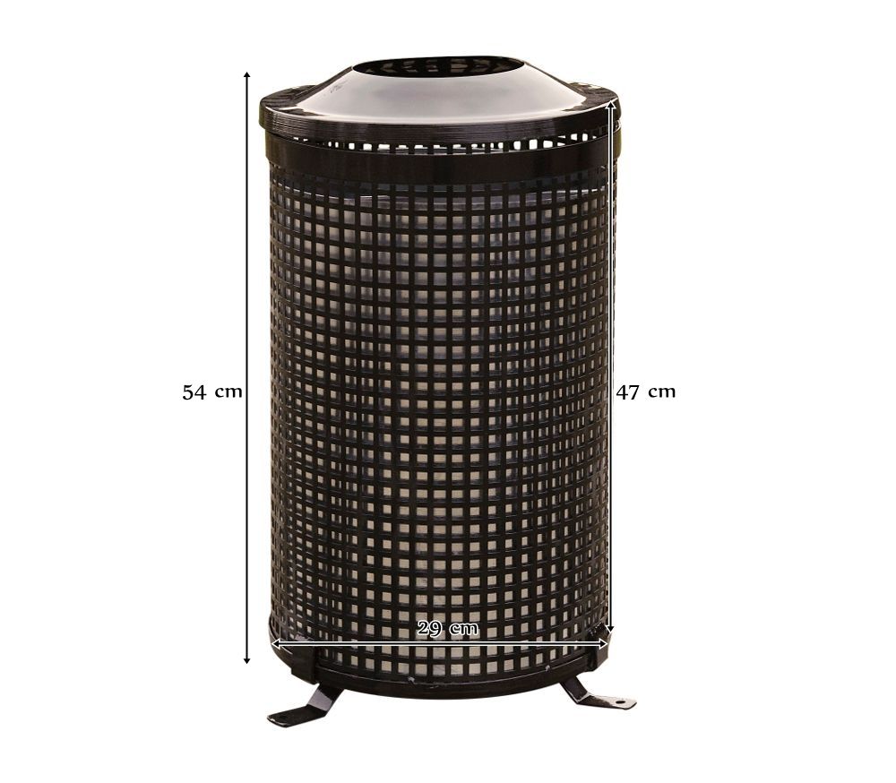 Kosz metalowy ogrodowy stojący - wymiary