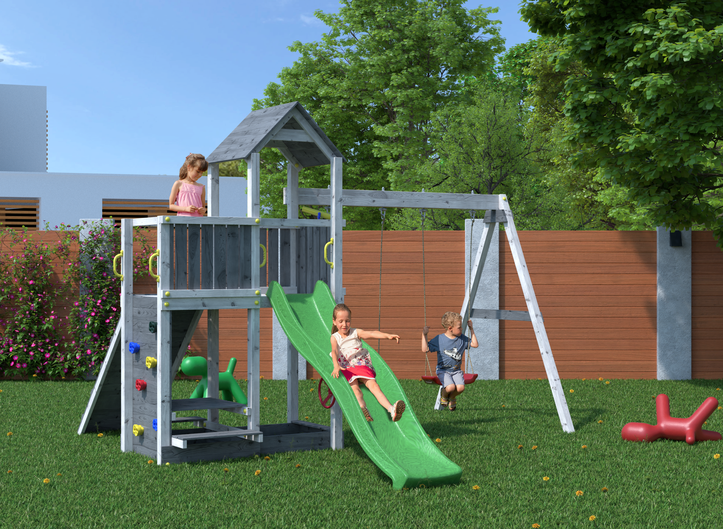 plac zabaw ze zjeżdżalnią Floppi