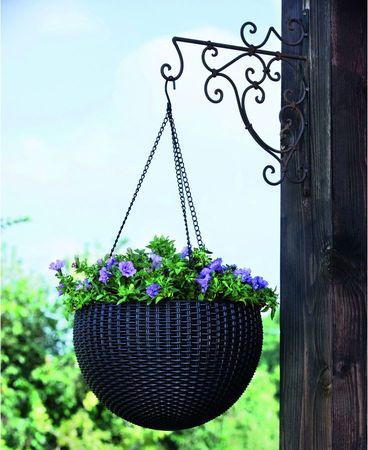 Okrągła doniczka Keter Hanging Sphere Planter grafit