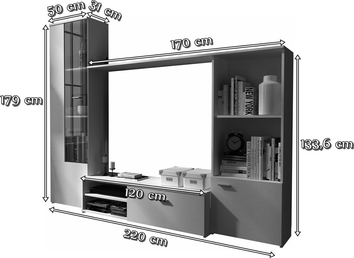 Meblościanka Intel wymiary