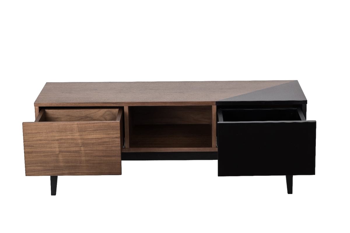 Szafka rtv 2b czarna wstawka