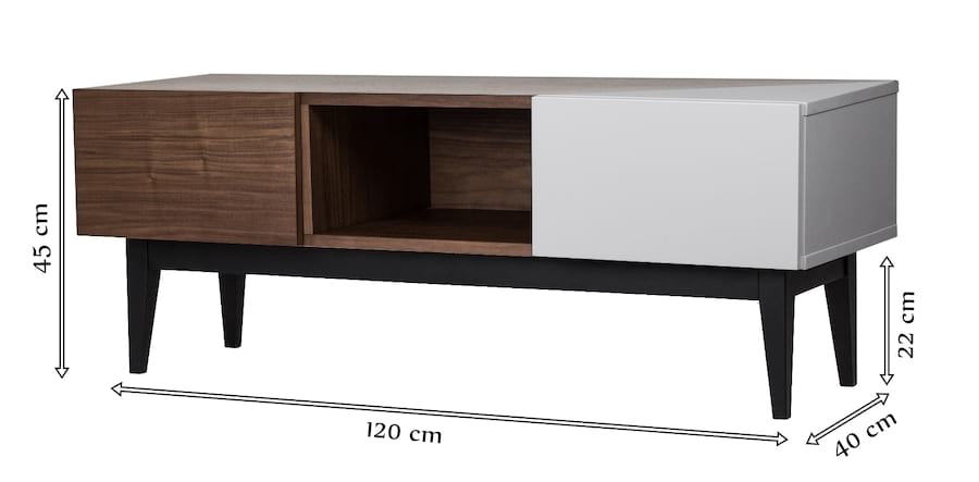 Szafka rtv biała wstawka 2B