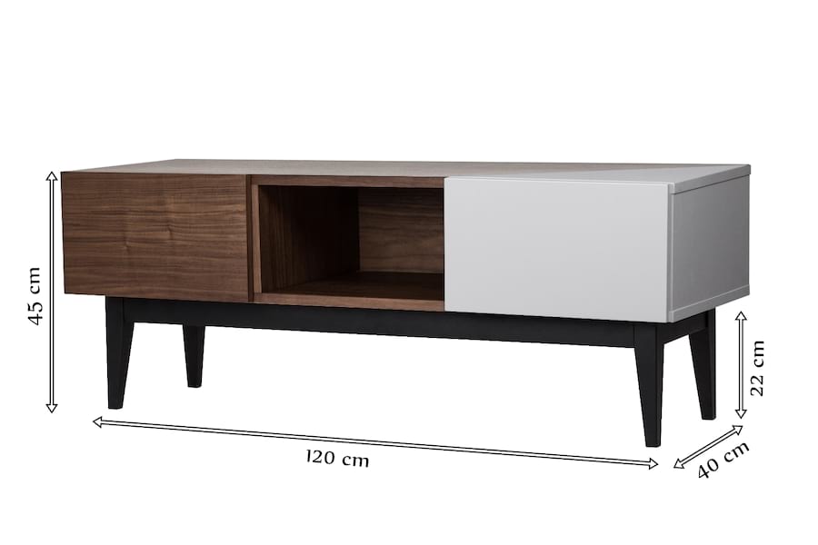 Szafka rtv mała szara wstawka