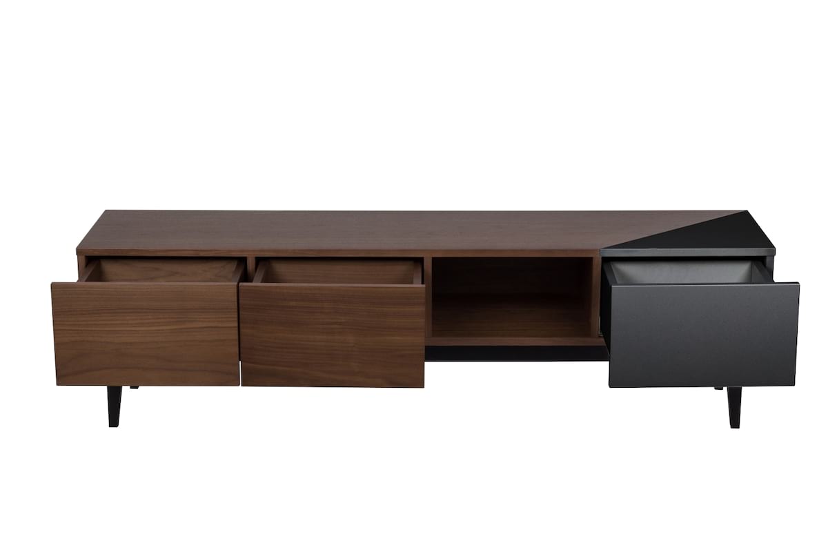 Szafka RTV 2B czarna wstawka