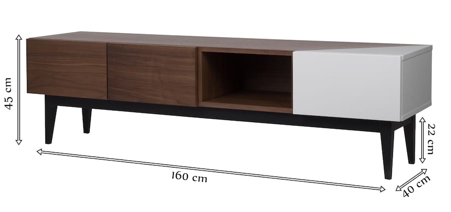 Szafka rtv biała wstawka