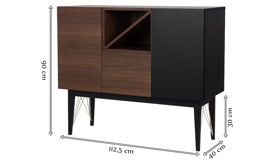 Mały bufet 2B czarna wstawka