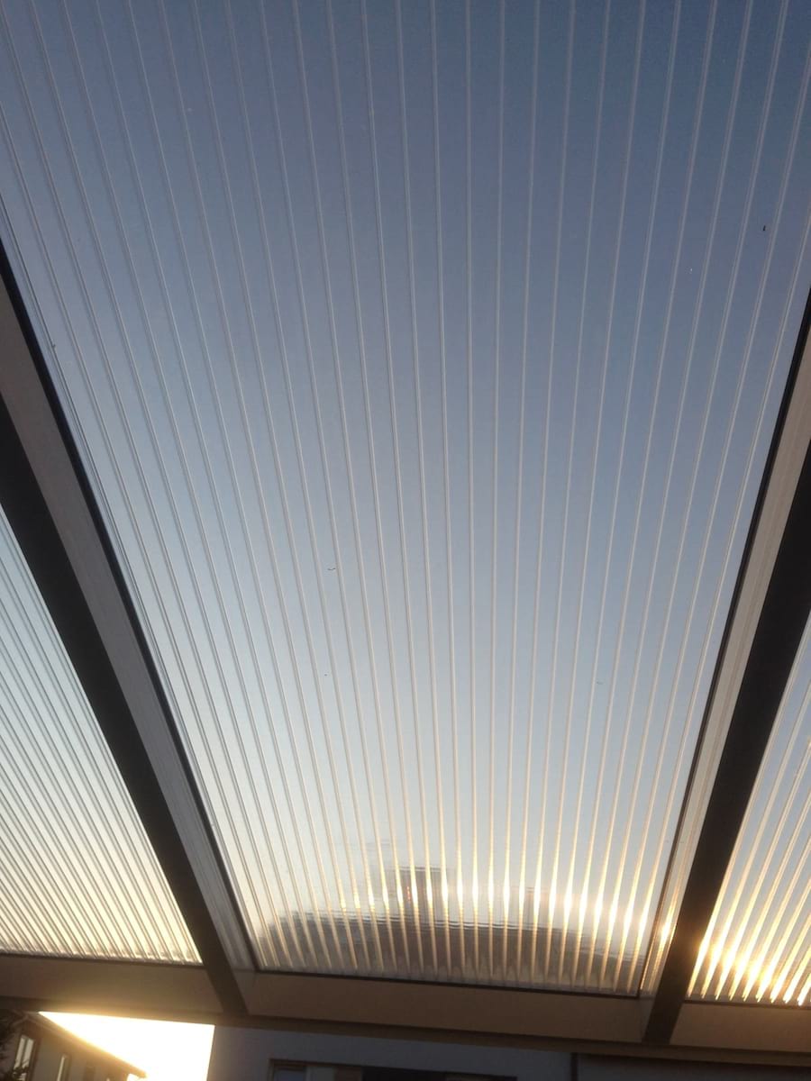 Dach nad tarasem z poliwęglanu Regium 3x3,5 materiał