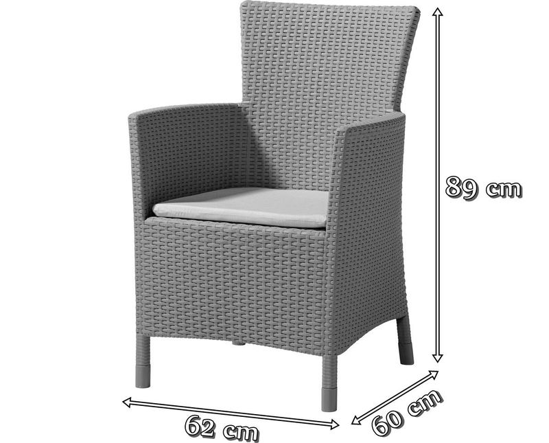 Wymiary fotela ogrodowego Iowa