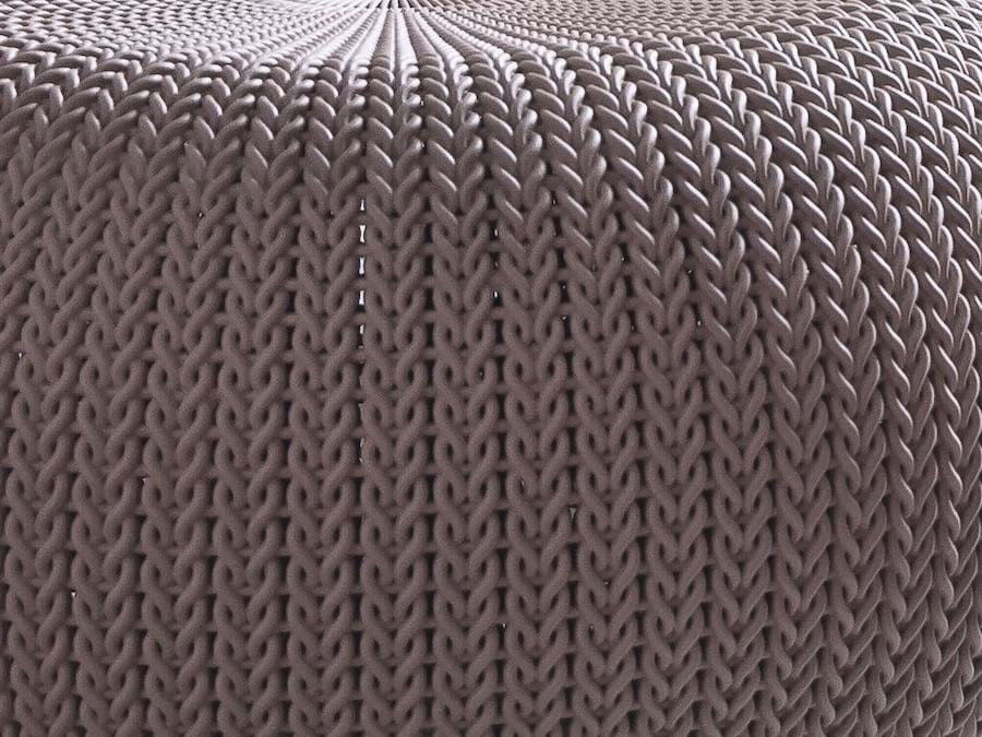 Pufa Knit Seat - stołek fioletowy zbliżenie