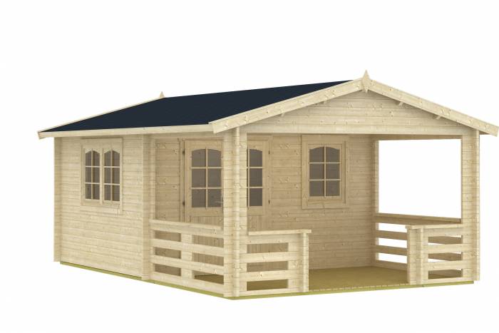 Letniskowy domek z tarasem KRAKWA 4x6 (21,8m2)