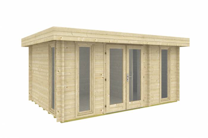 Nowoczesny domek drewniany na małą działkę KRUK E 5x3 (12,8m2)