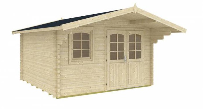 Klasyczny domek na działkę ogrodniczą KRZYŻÓWKA B 4x4 (12,4m2)