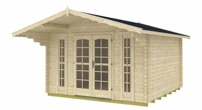 Letniskowy domek z drewna LELEK B 4x4 (12,4m2)