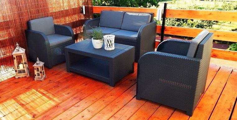 Grafitowe Meble ogrodowe Modena