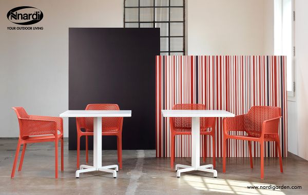 Nardi Net nowoczesne krzesło do ogrodu Antracite aranżacja