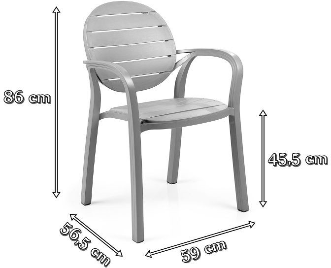 Wymiary krzesła Nardi Palma