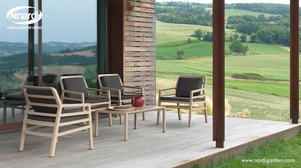 Nardi Aria 100 stolik kawowy ogrodowy aranżacja na tarasie