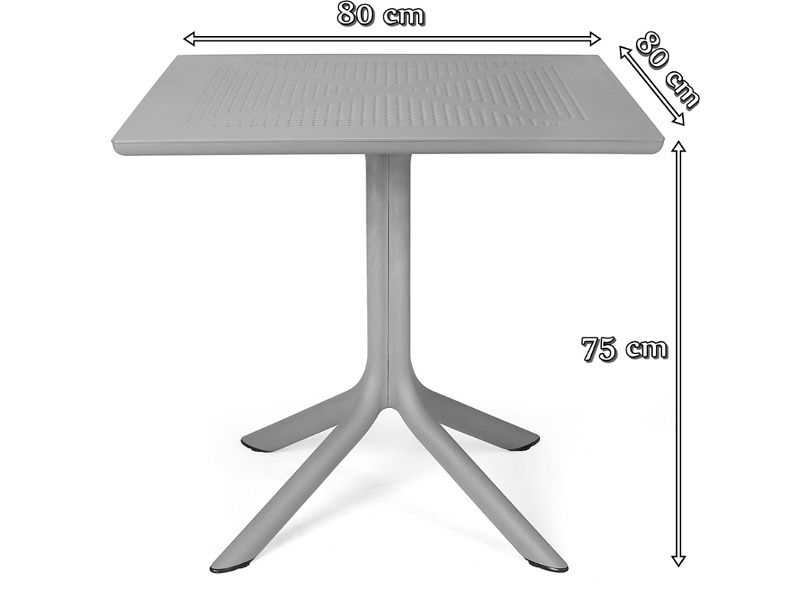 Nardi Clip stolik kwadratowy wymiary