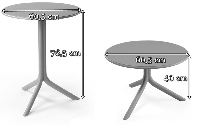 Wymiary stolika Nardi Step