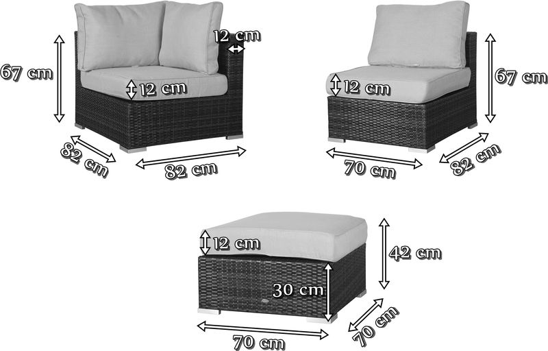 Wymiary modułów Nilamito VIII