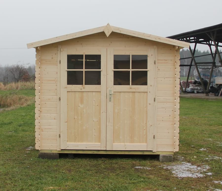 Ogrodowy domek drewniany na działkę Złocień 266x266