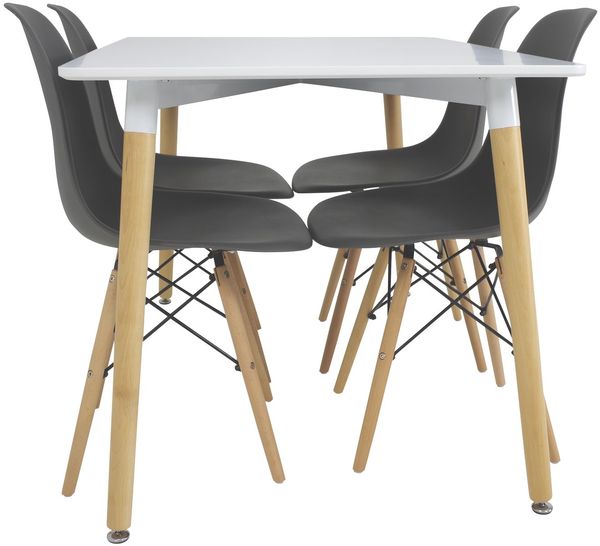 Stół i krzesła do kuchni w stylu skandynawskim - olsteff