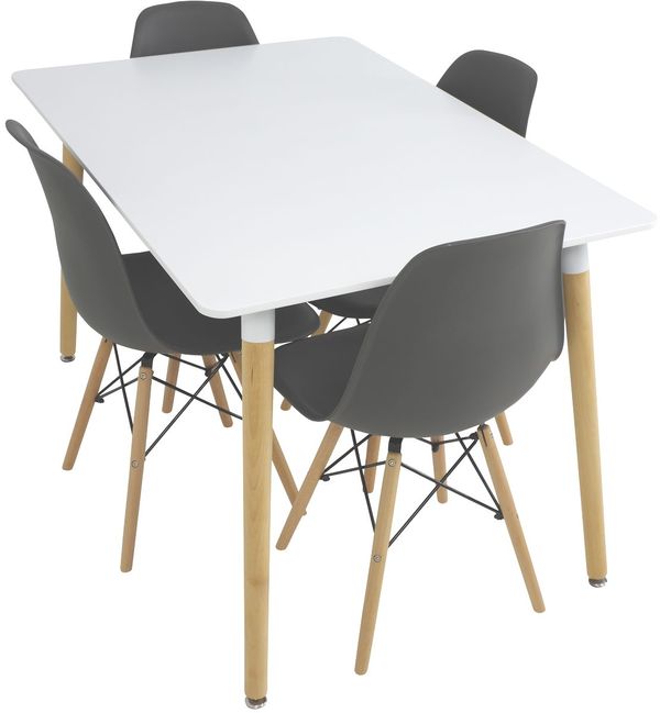 Stół i krzesła do kuchni w stylu skandynawskim