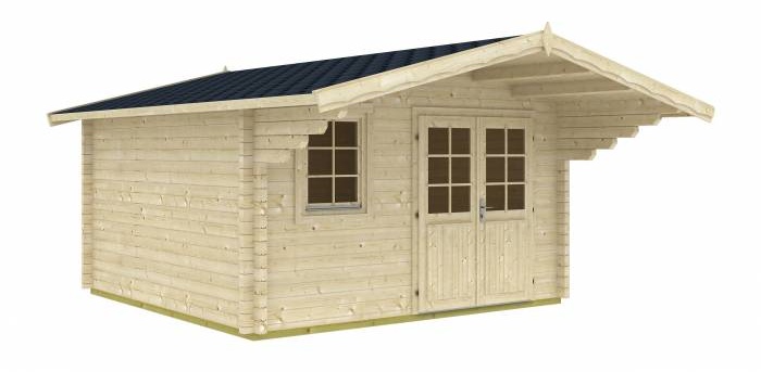 Letniskowy domek na działkę z drewna ORLIK B 4x4 (12,1m2)