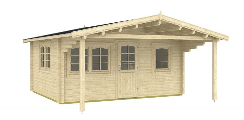 Letniskowy domek drewniany ORZEŁ B 5x4 (17,26m2)