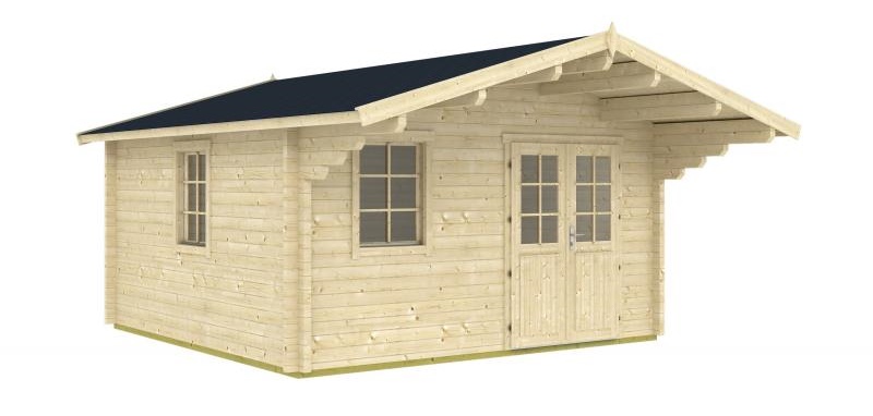 Mały domek z drewna na działkę ogrodową RUDZIK A 6x4 (17,6m2)