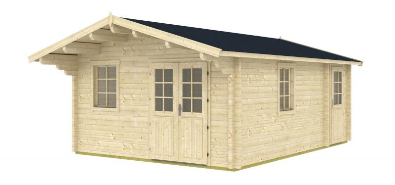 Mały domek letniskowy z drewna RUDZIK B 7x4,5 (24m2)