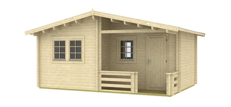 Domek letniskowy z gankiem RYBACZEK 6x4 (21,3m2)