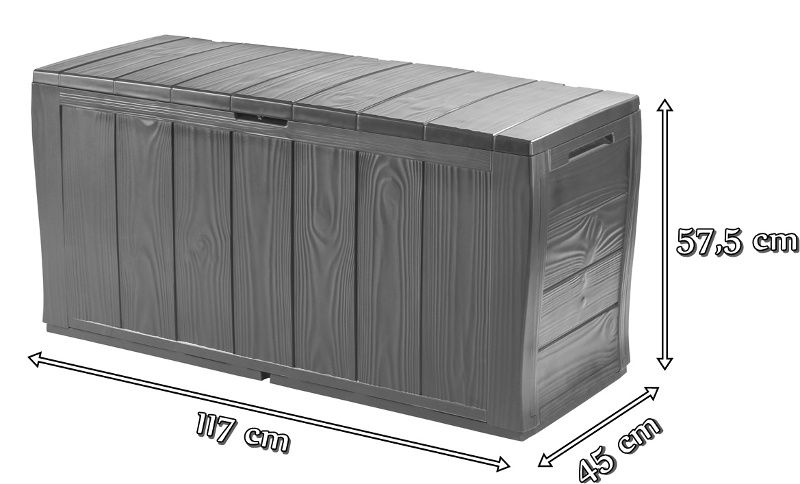 Skrzynia na balkon Sherwood - wymiary