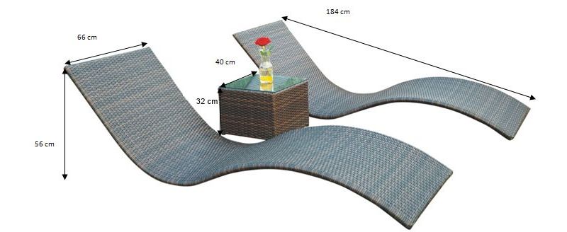 Wymiary leżaków ogrodowych Successo
