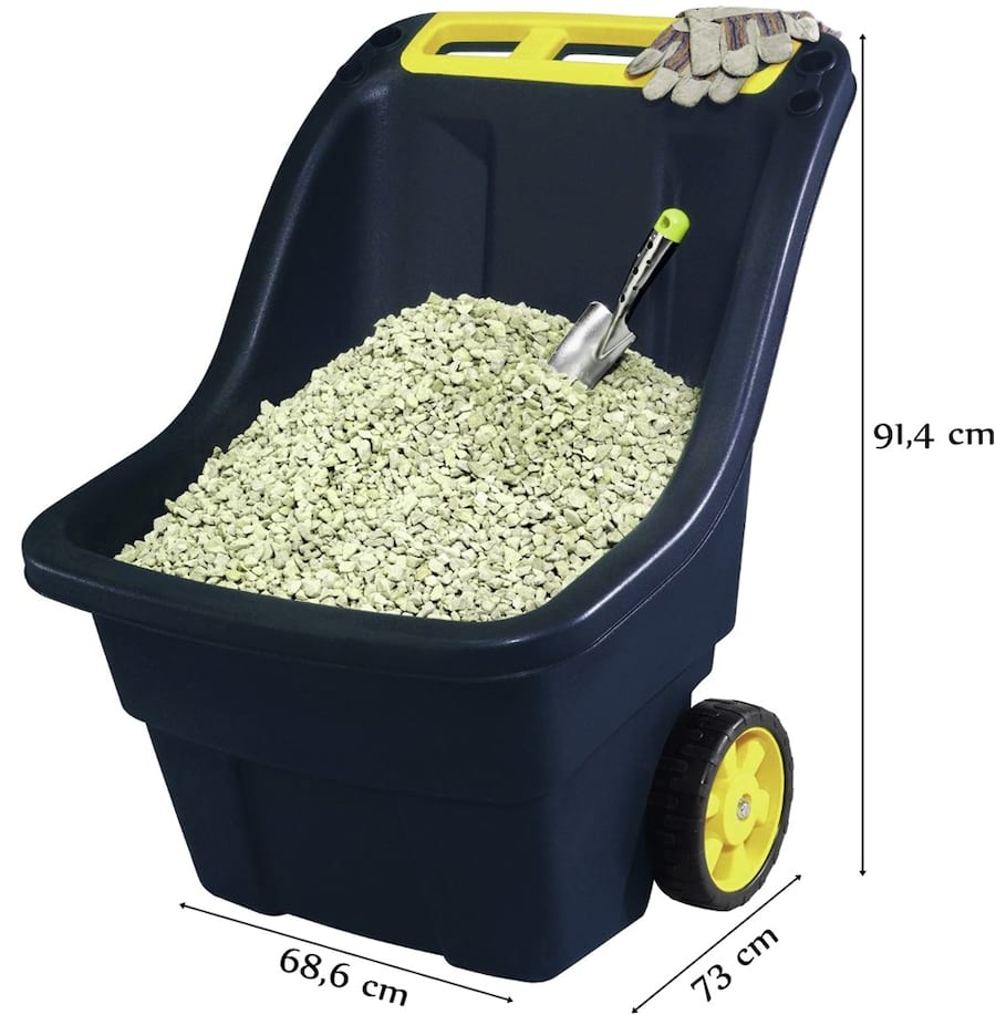 Taczka ogrodowa dwukołowa Super Pro - wymiary