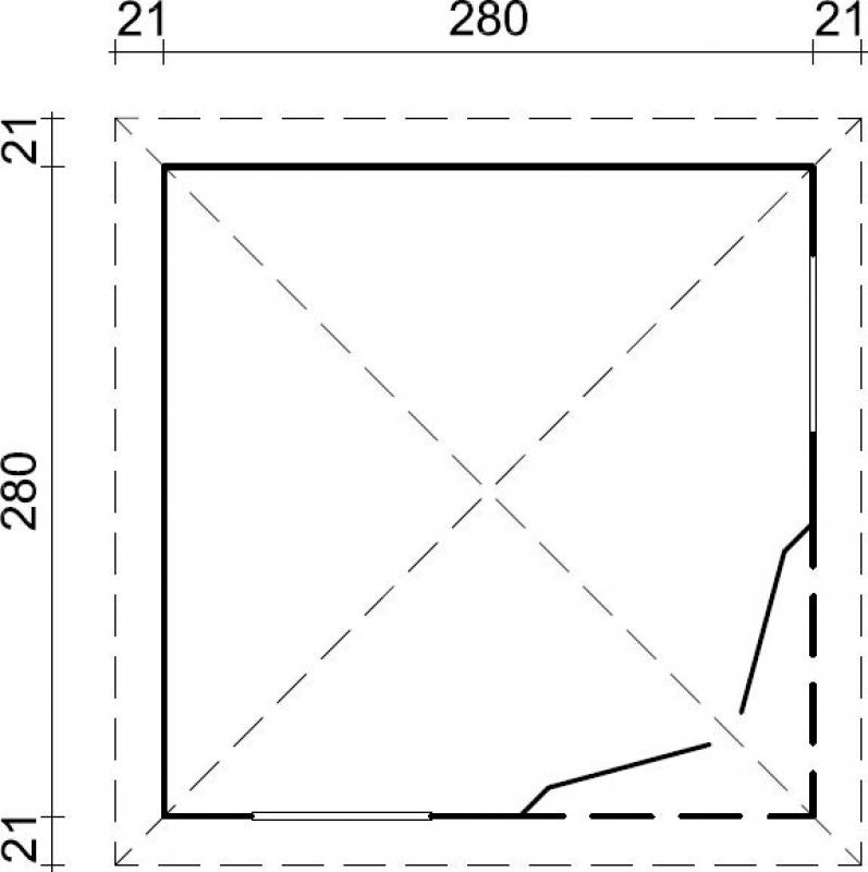 Domek ogrodowy drewniany na działkę EKO 27 3x3 (7,5 m2)