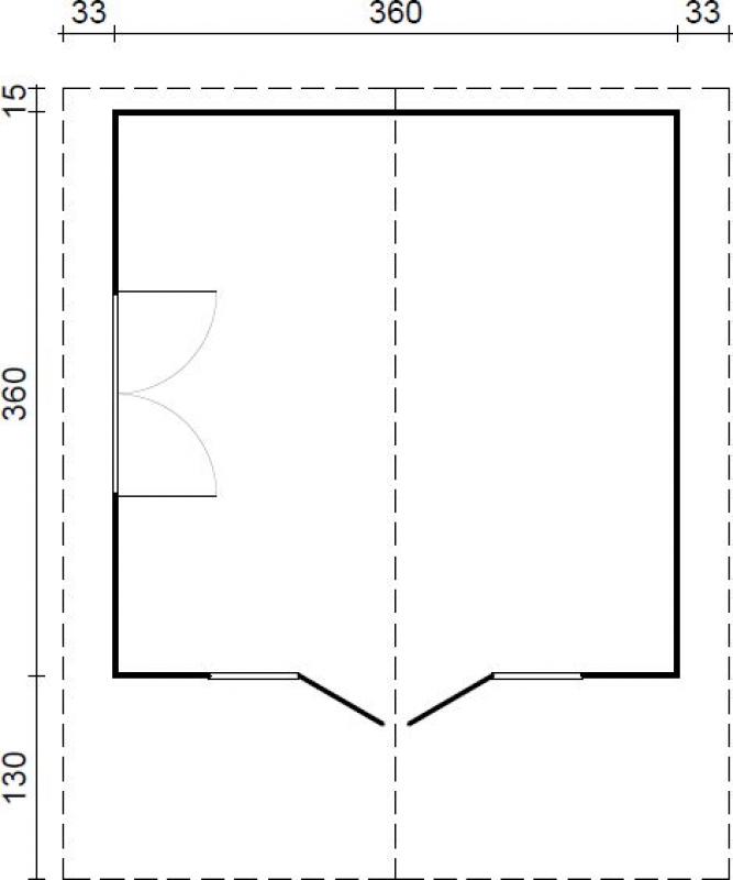 Domek drewniany na działkę ogrodniczą EKO 42 4x4 (12,4 m2)