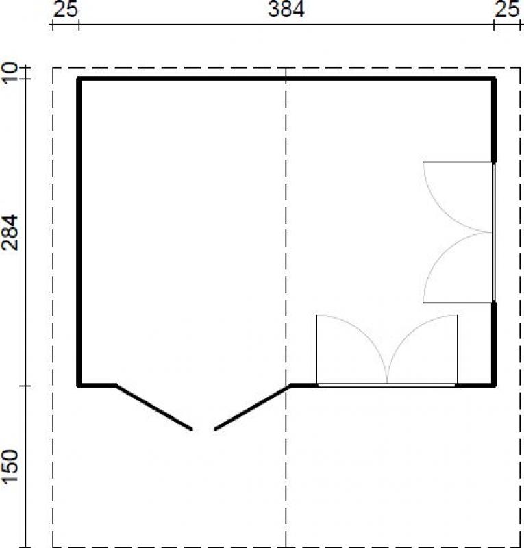 Drewniany domek letniskowy na działkę EKO 43 4x3 (10,3 m2)