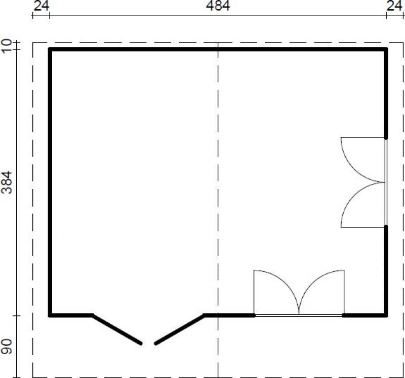 Domek drewniany na działkę letniskową EKO 45 5x4 (17,8 m2)