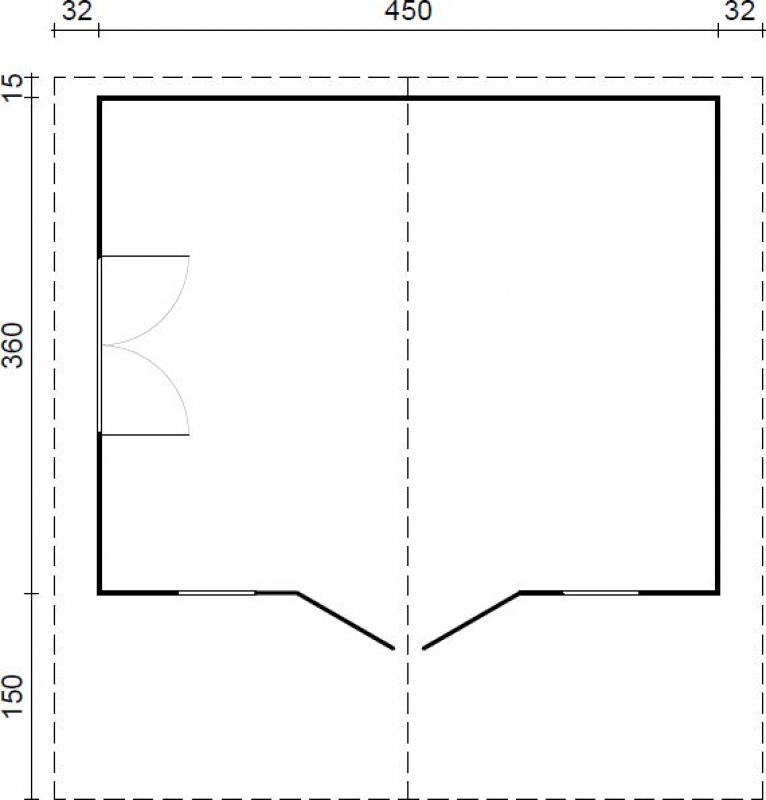 Domek na działkę rekreacyjną EKO 50 5x4 (15,1 m2)