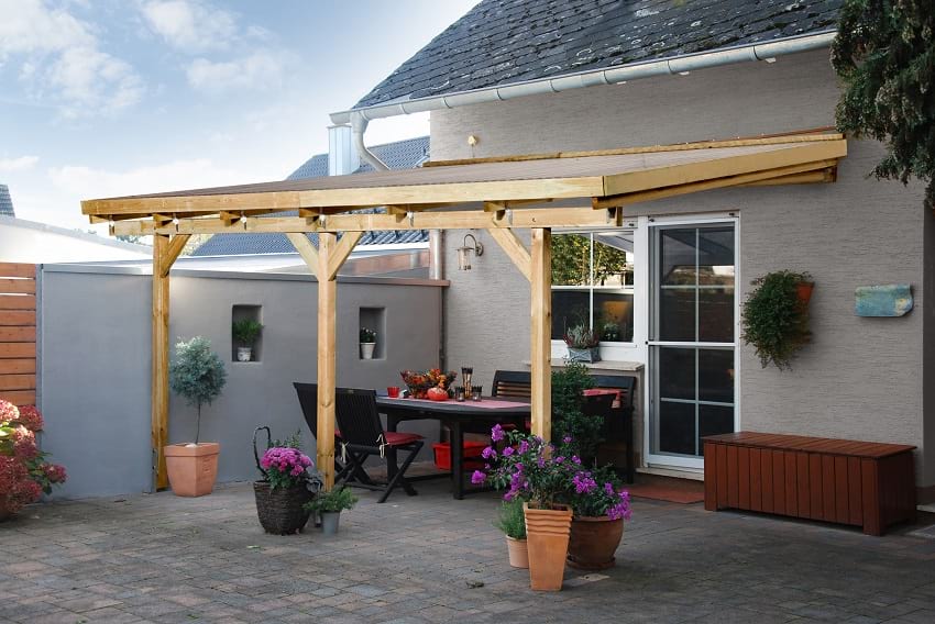 Wiata tarasowa z drewna Petunia 300x520